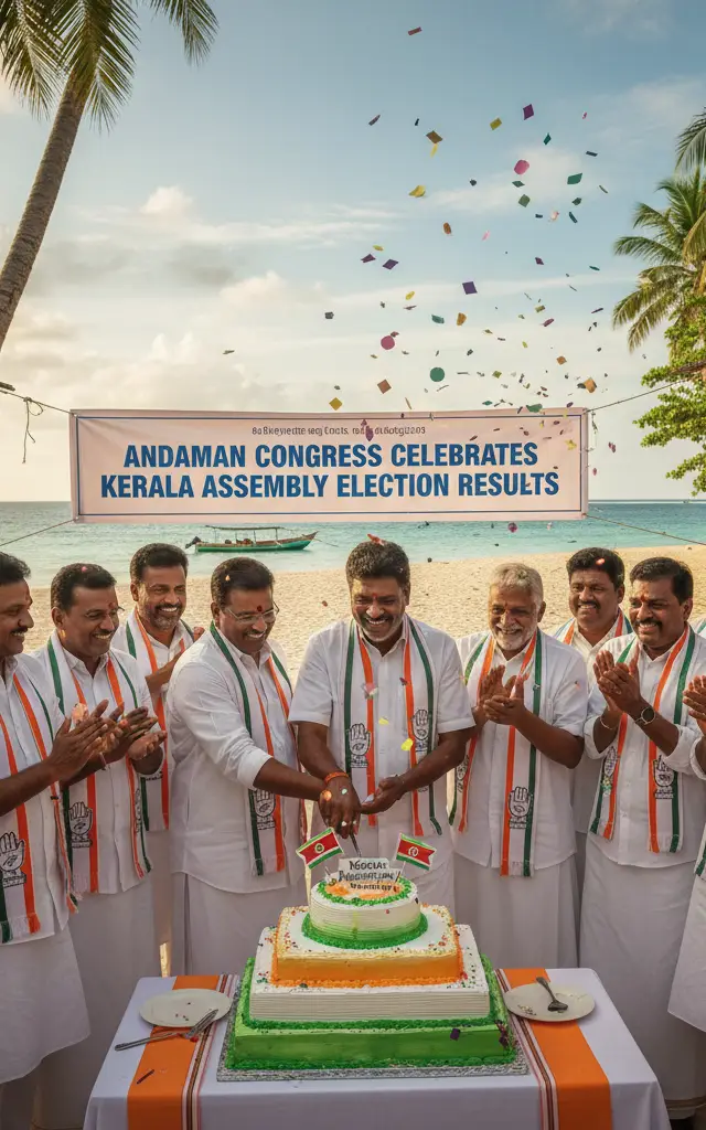 Andaman Congress Celebrates Kerala Assembly Election Results