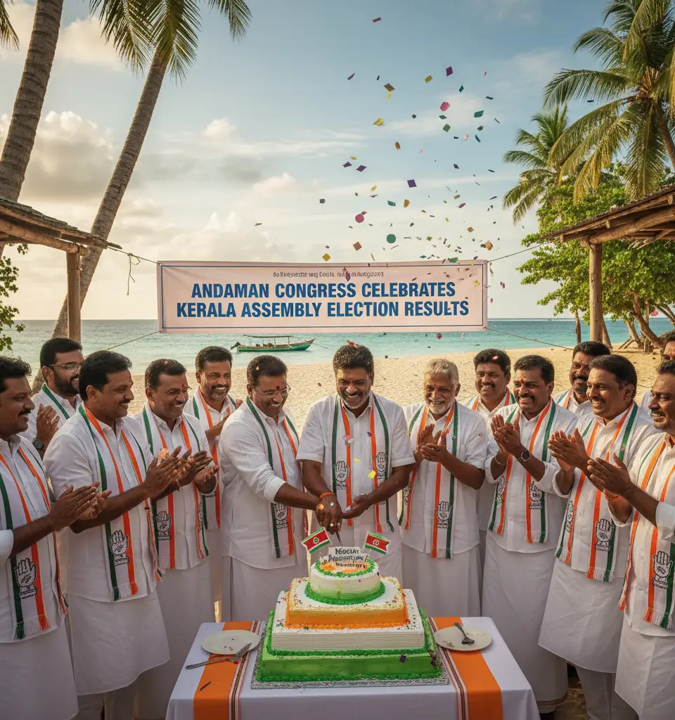 Andaman Congress Celebrates Kerala Assembly Election Results